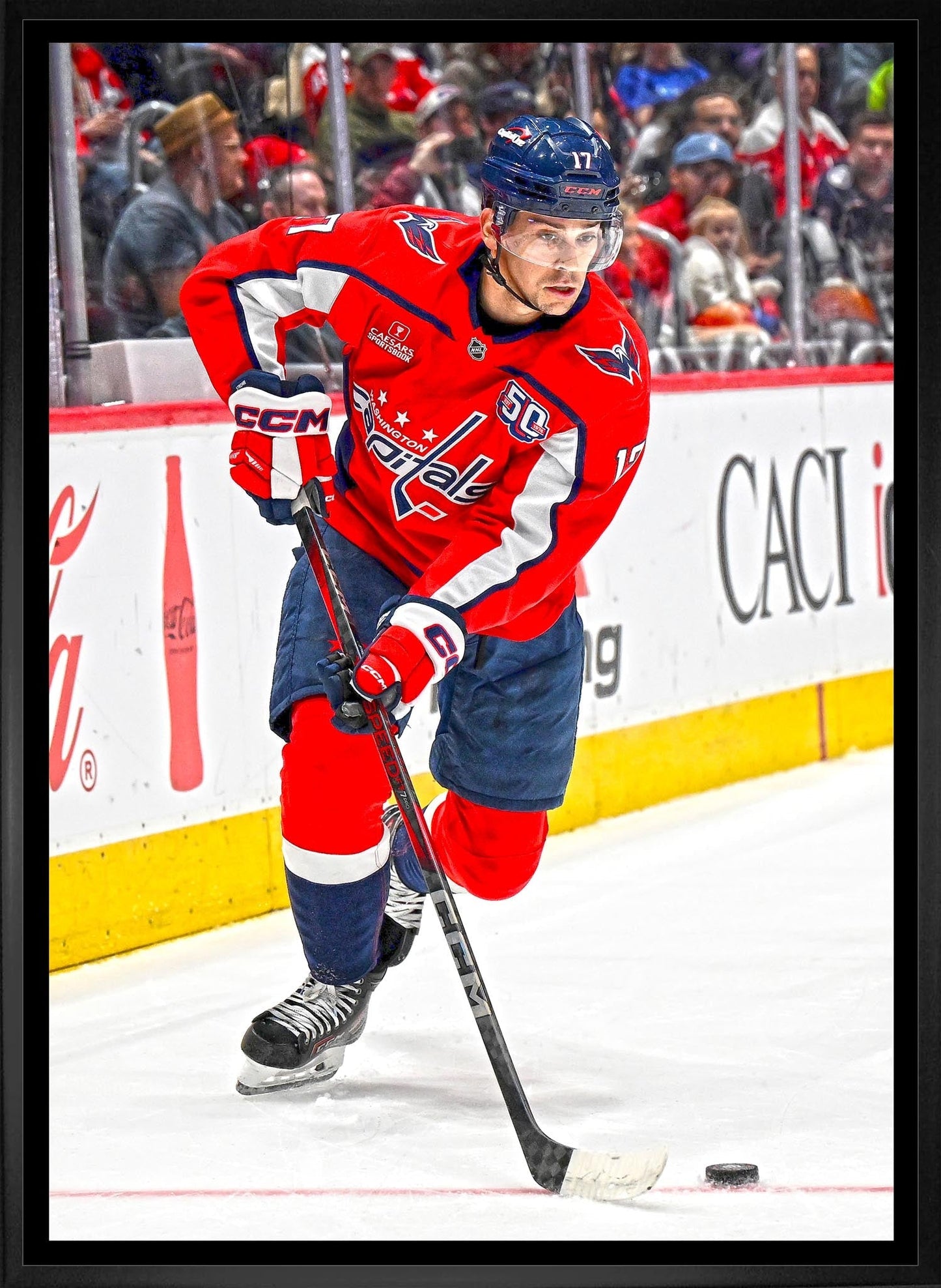 Dylan Strome 20x29 Framed Canvas Washington Capitals - Jack Righteous