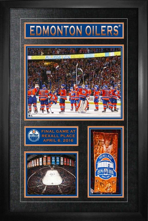 Edmonton Oilers Collage Frame Final Game At Rexall Place - Jack Righteous