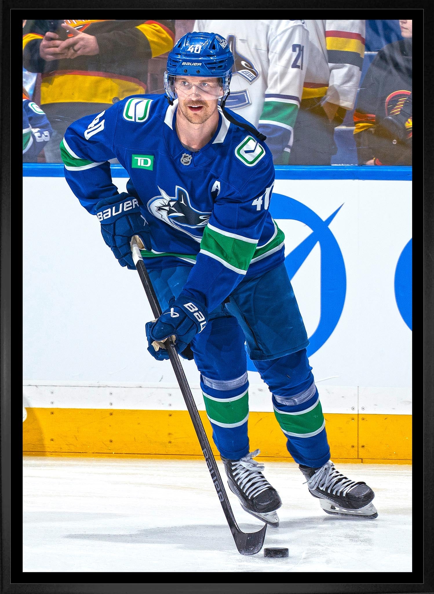Elias Pettersson 20x29 Framed Canvas Vancouver Canucks - Jack Righteous
