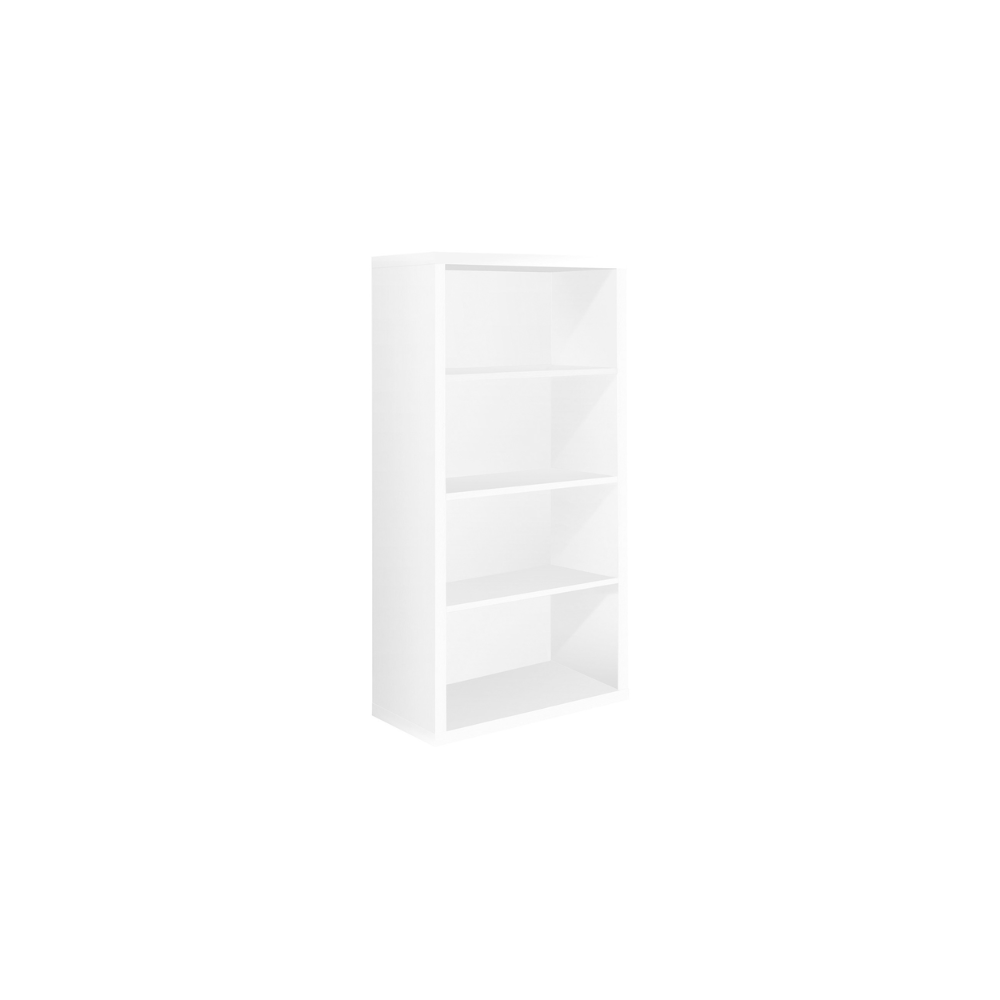 Étagère blanche avec tablettes ajustables Monarch - (I7059) - Jack Righteous