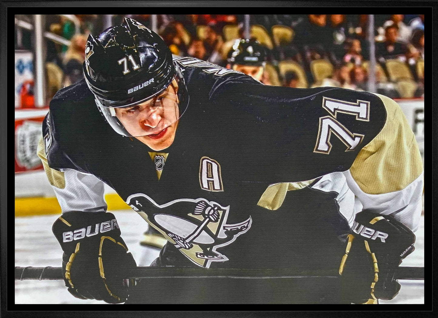 Evgeni Malkin Pittsburgh Penguins Framed 20x29 Faceoff Canvas - Jack Righteous