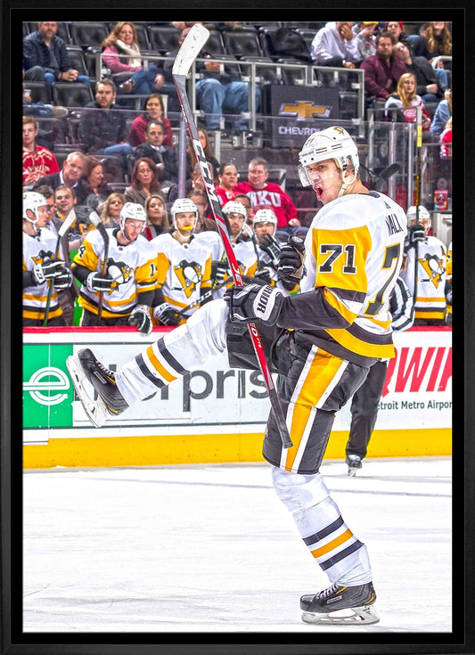 Evgeni Malkin Pittsburgh Penguins Framed 20x29 Goal Celebration Canvas - Jack Righteous