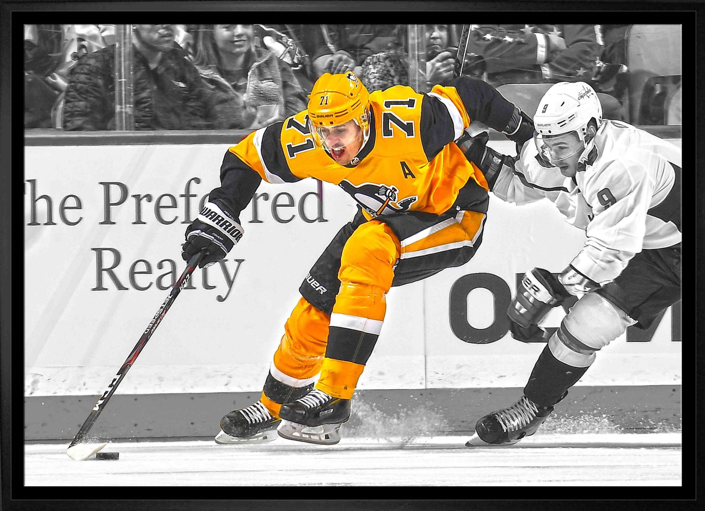 Evgeni Malkin Pittsburgh Penguins Framed 20x29 Skating with Puck Spotlight Canvas - Jack Righteous