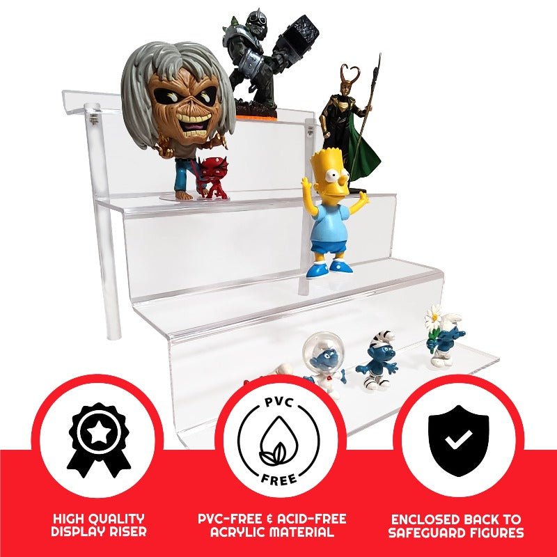 EVORETRO 4 - Step Acrylic Display Stand for Action Figures | Riser RS6 Inch - Jack Righteous