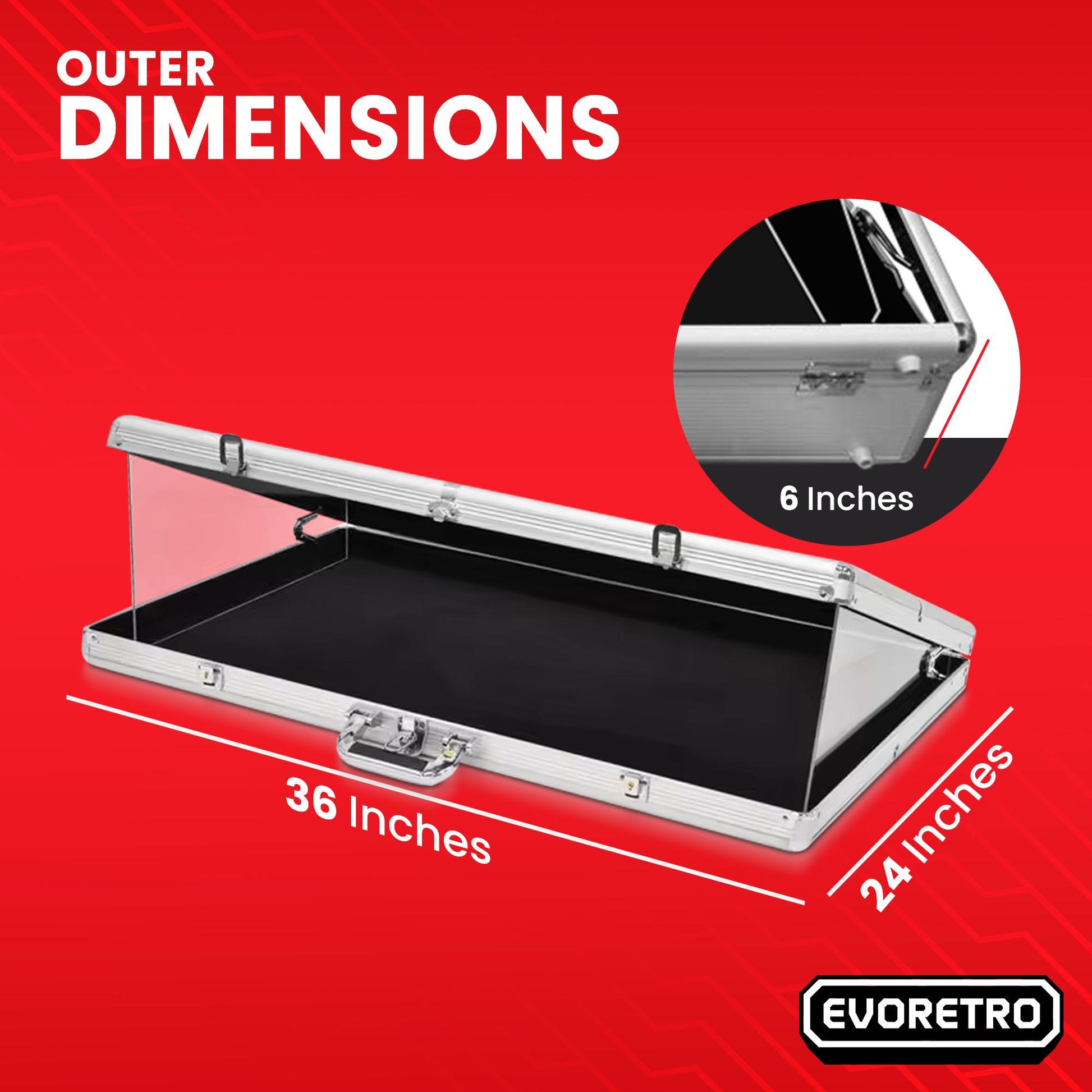 EVORETRO Aluminum Acrylic Clear Top Display Vendor Trade Show showcase - Jack Righteous