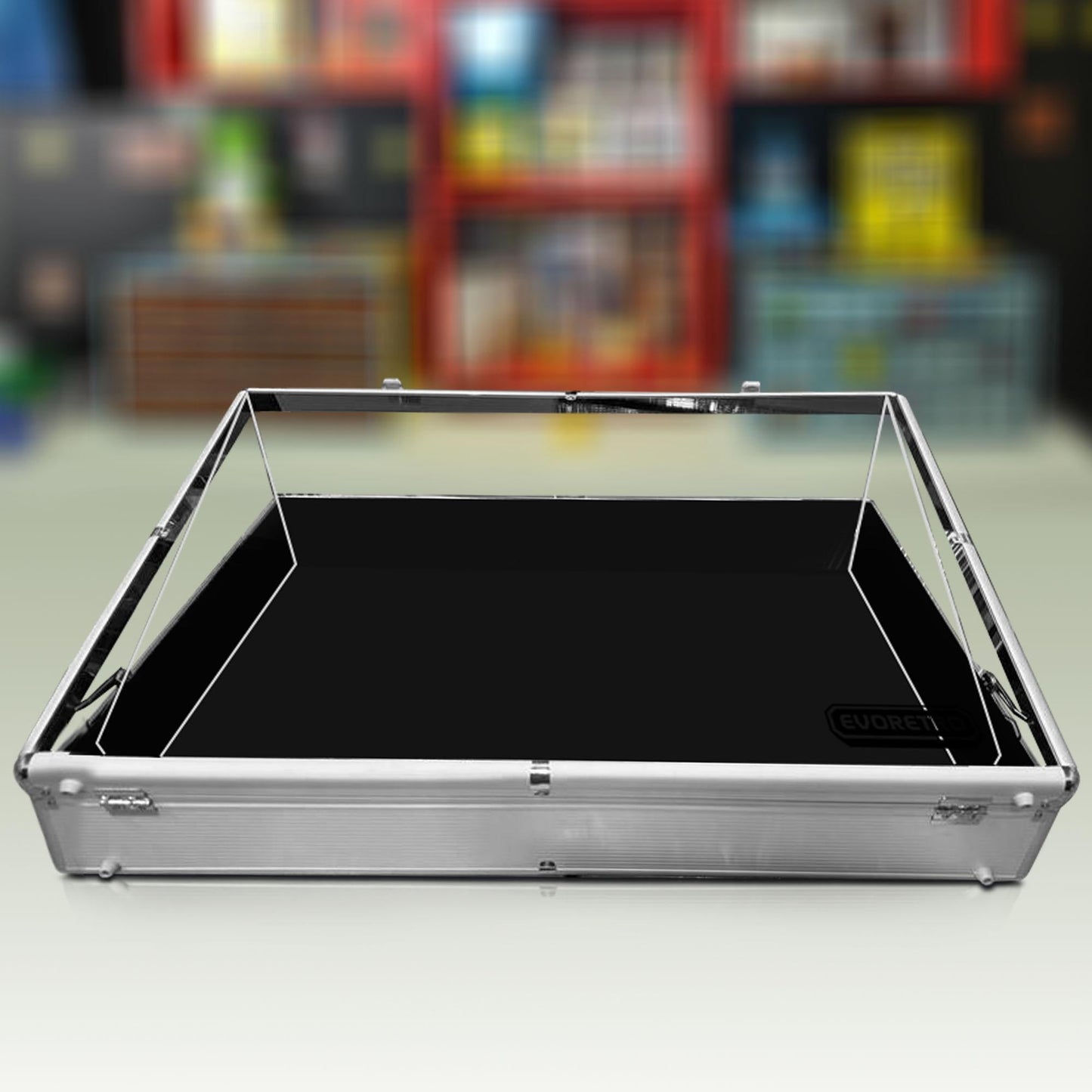 EVORETRO Aluminum Acrylic Clear Top Display Vendor Trade Show showcase - Jack Righteous