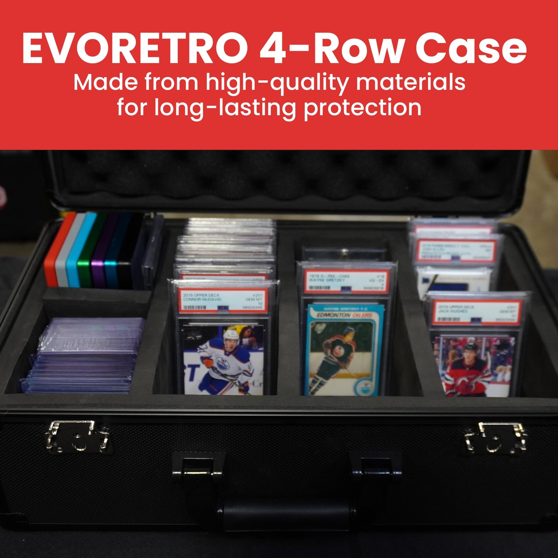 EVORETRO Aluminum Graded Card Storage Box, TSA Lock - Jack Righteous