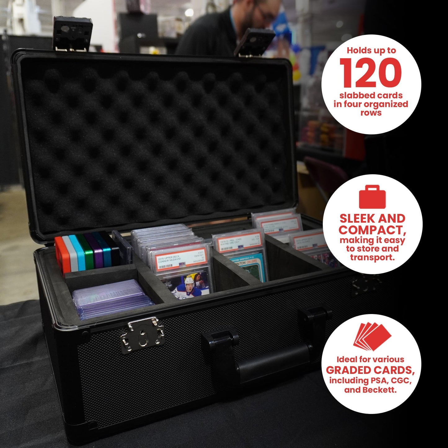 EVORETRO Aluminum Graded Card Storage Box, TSA Lock - Jack Righteous