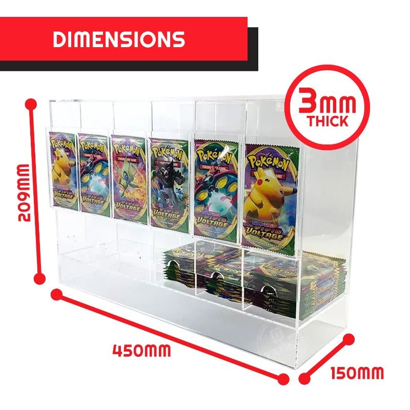 EVORETRO Card Dispenser Pokémon Booster Pack 6 - Slot Acrylic Display Dispenser - Jack Righteous