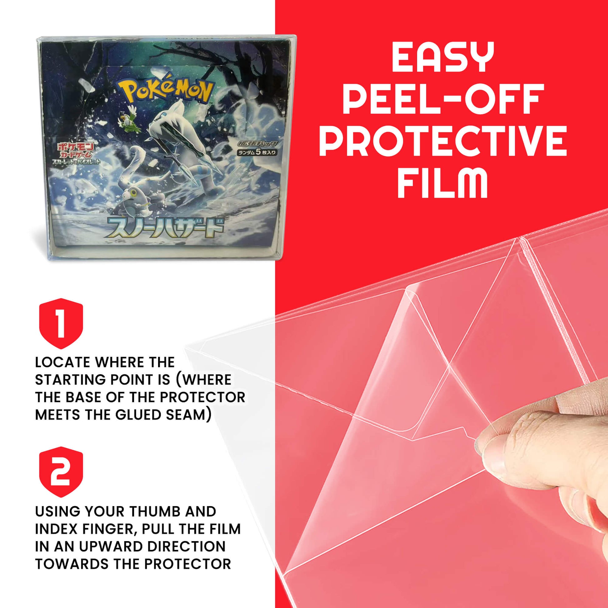 EVORETRO Display Case Protector for Japanese Pokemon Booster - Jack Righteous