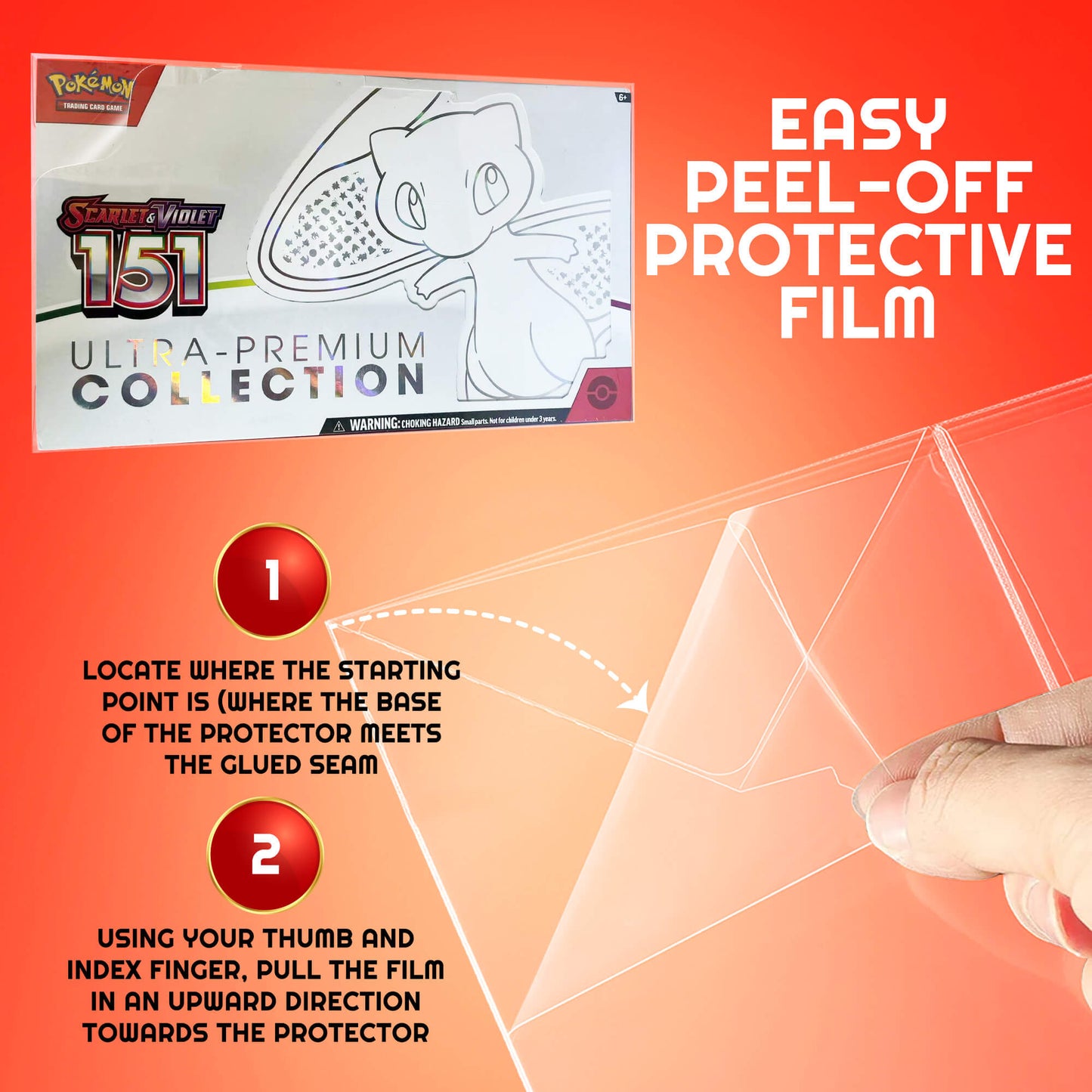 EVORETRO Display Case Protector for Pokemon 151 Scarlet & Violet Ultra Premium Collection pack of 2 - Jack Righteous