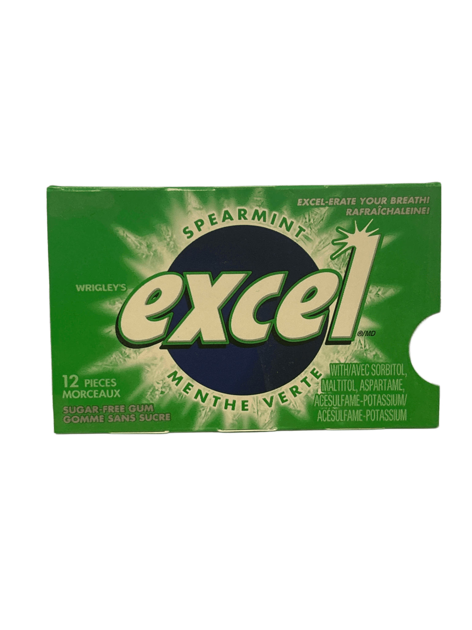 Excel Spearmint Gum 12 Pieces - Canadian Edition - Jack Righteous