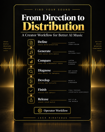 Find Your Sound AI Music Operator workflow from direction through release