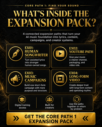 Find Your Sound Expansion Pack overview for extending core AI music training into additional creator applications