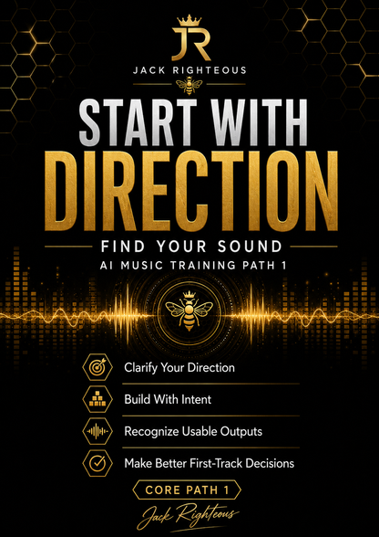 Find Your Sound workflow for starting with creative direction instead of random AI music generation