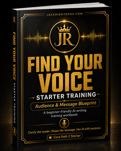Find Your Voice starter training cover for clarifying creator audience, message and communication direction