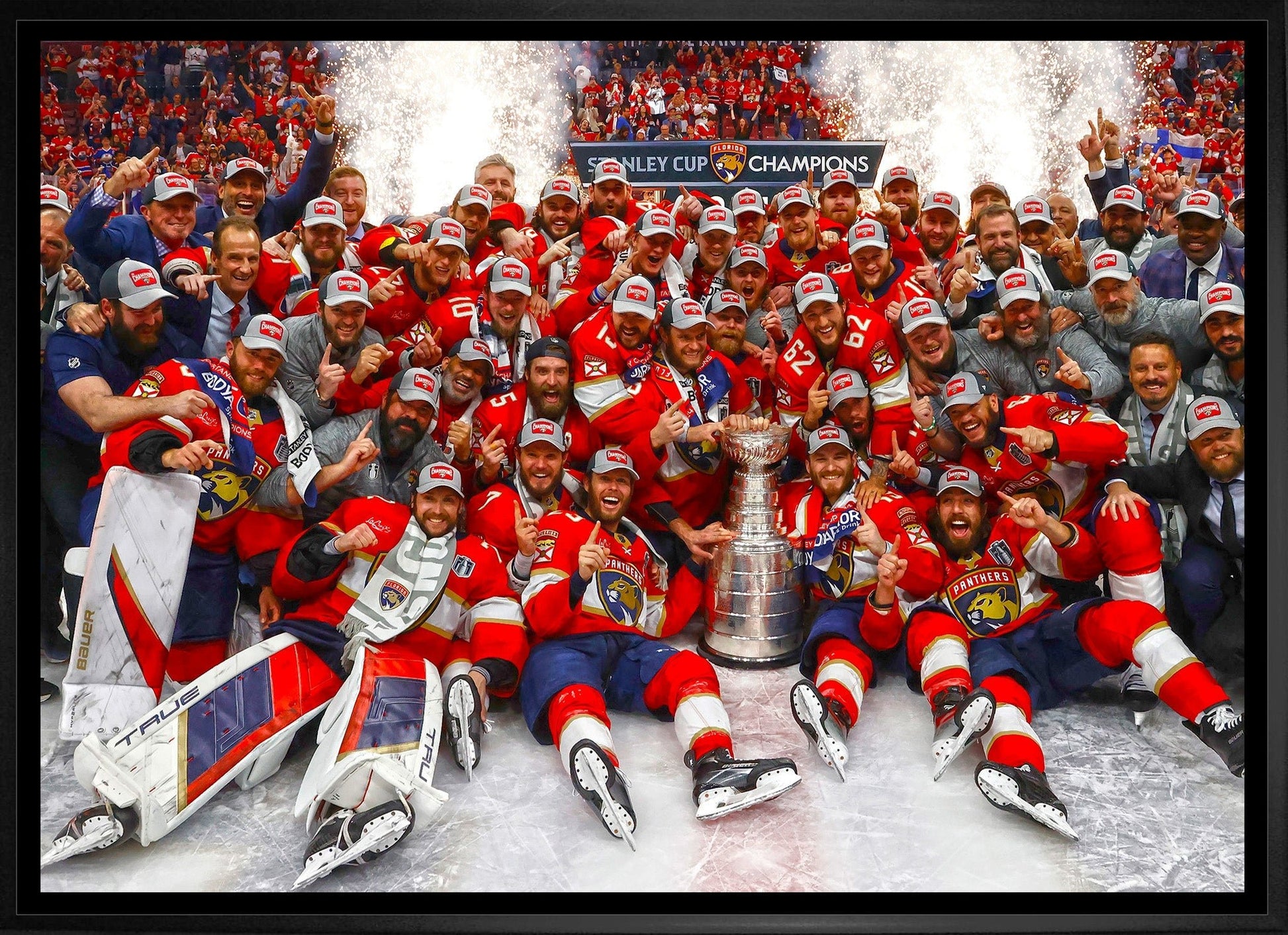 Florida Panthers 20x29 Framed Canvas 2024 Stanley Cup - Jack Righteous
