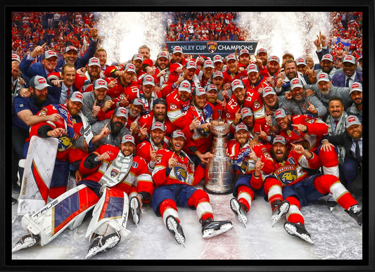 Florida Panthers 20x29 Framed Canvas 2024 Stanley Cup - Jack Righteous