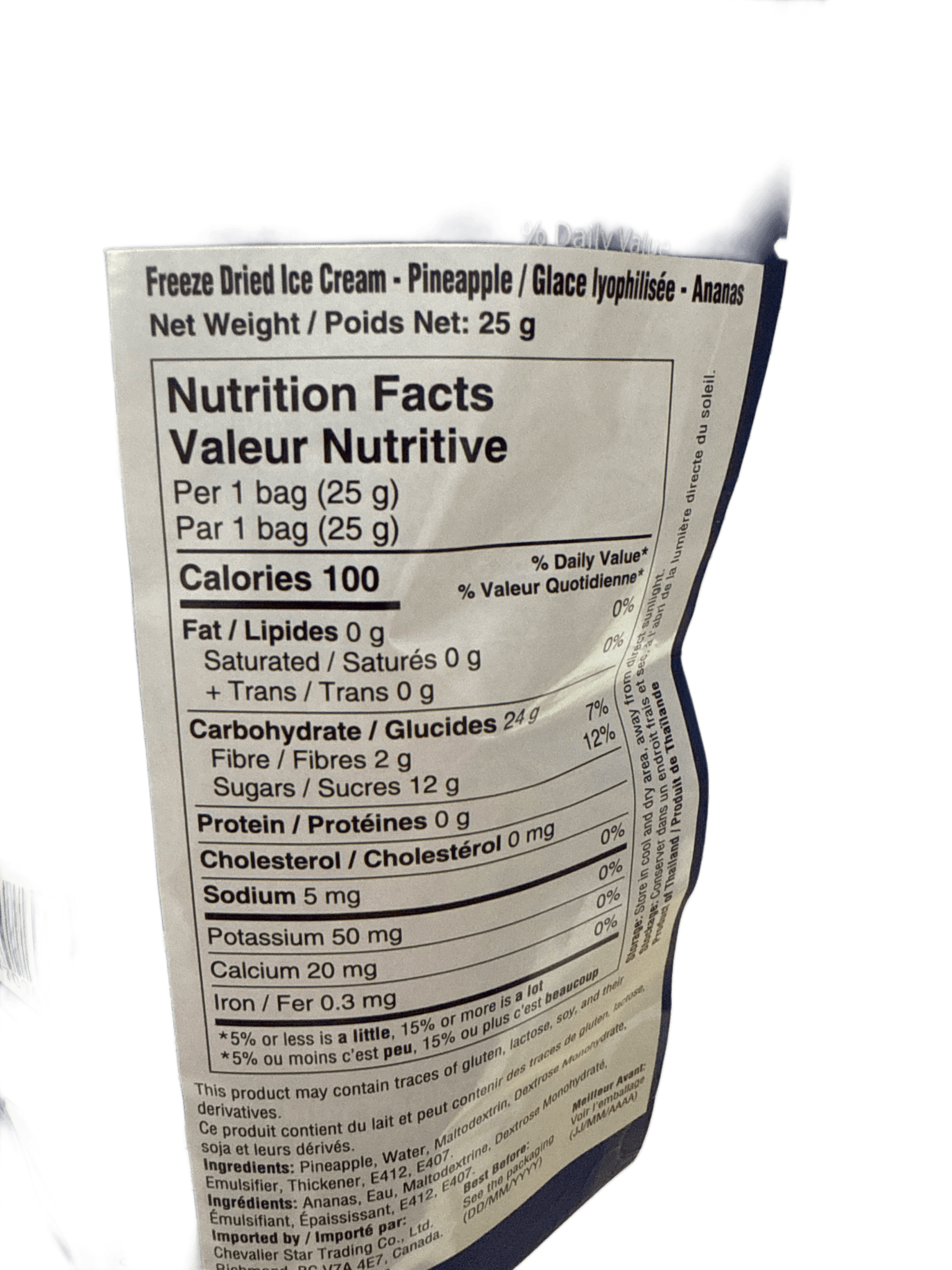 Freeze Dried Ice Cream Pineapple 25G - Thailand Edition - Jack Righteous