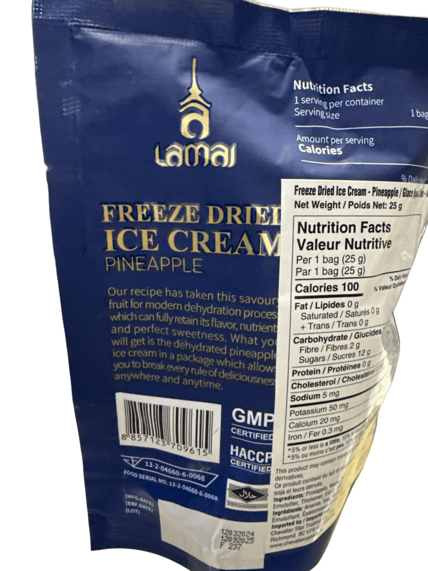 Freeze Dried Ice Cream Pineapple 25G - Thailand Edition - Jack Righteous