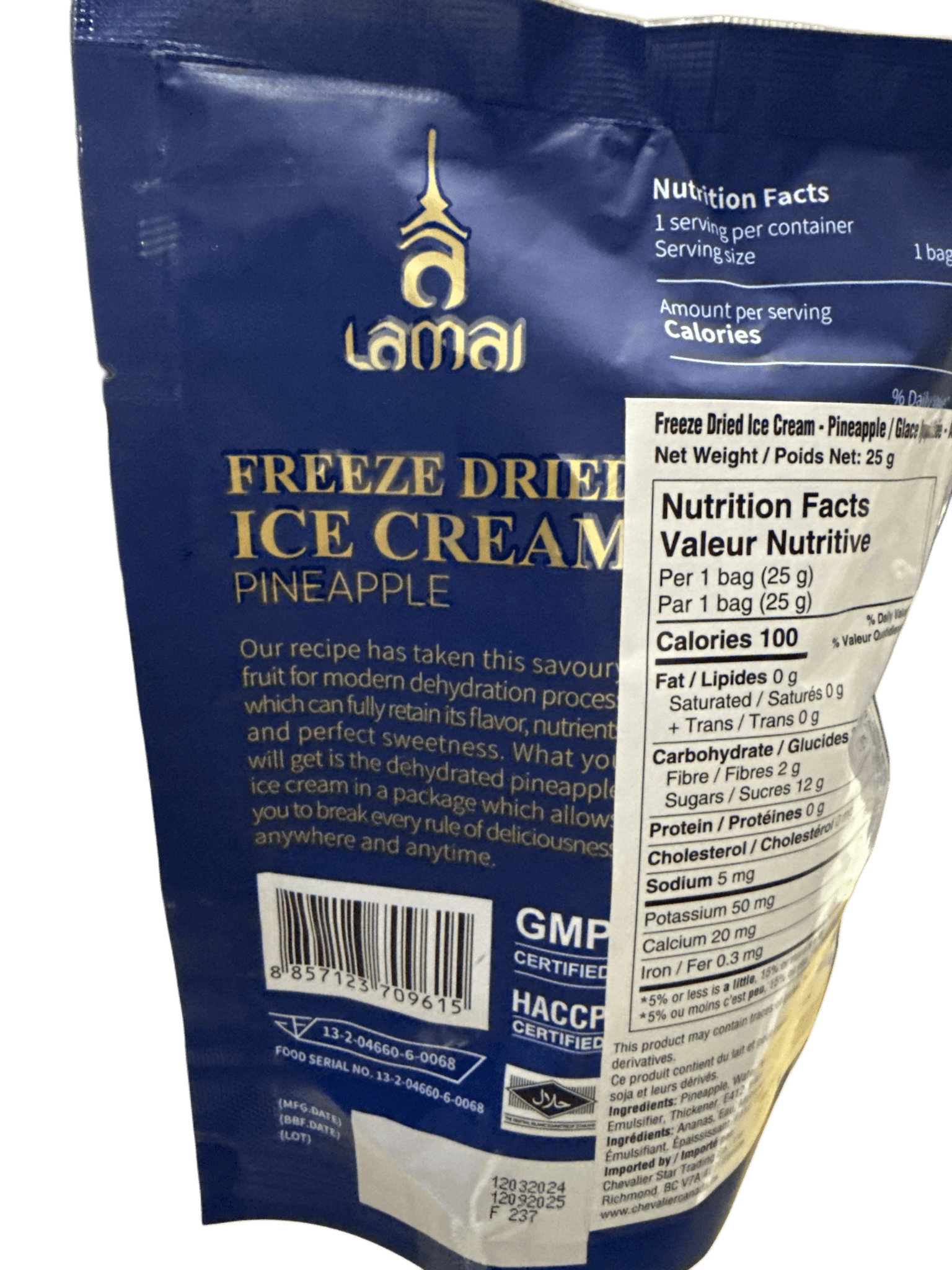 Freeze Dried Ice Cream Pineapple 25G - Thailand Edition - Jack Righteous