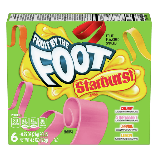 Fruit By The Foot Starburst 6 Rolls