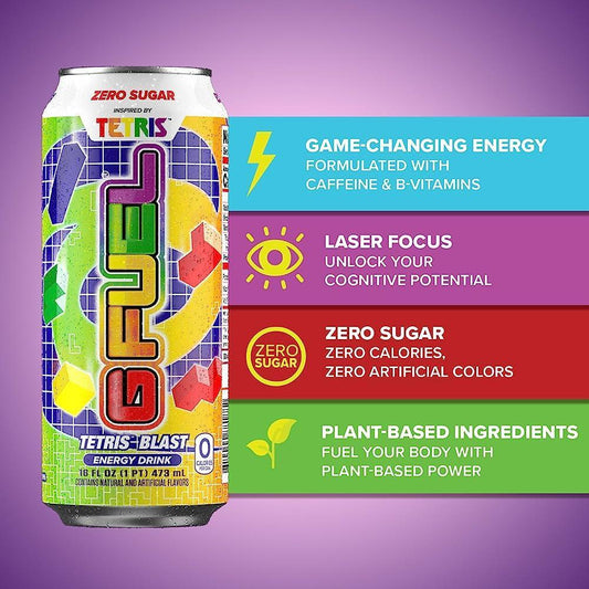 G Fuel Tetris Blast Energy Drink