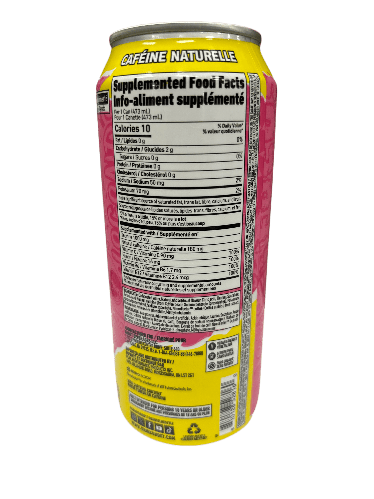 Ghost Energy Sour Pink Lemonade 473ML - U.S Edition