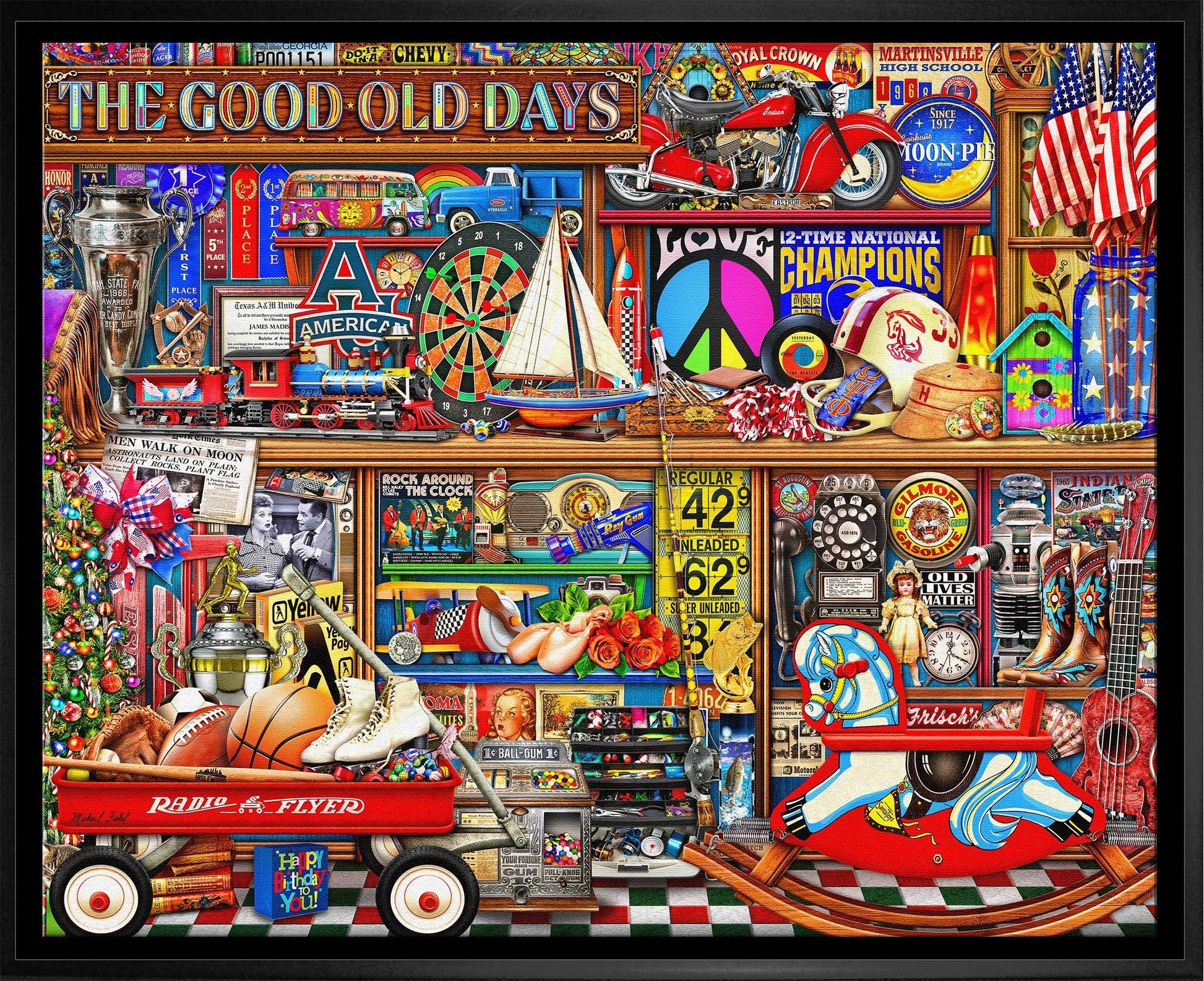 Good Old Days 20x29 Framed Canvas by Michael Fishel - Jack Righteous