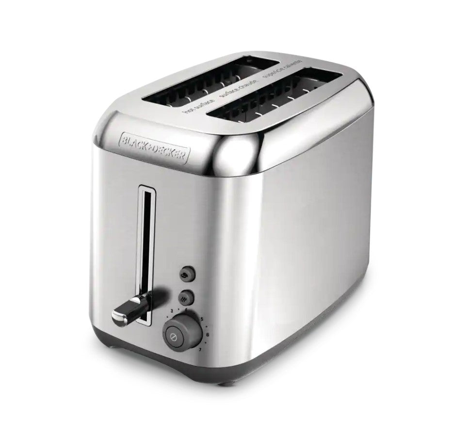 Grille - pain 2 tranches Black & Decker avec 7 réglages, acier inoxydable (TR3490) - Jack Righteous