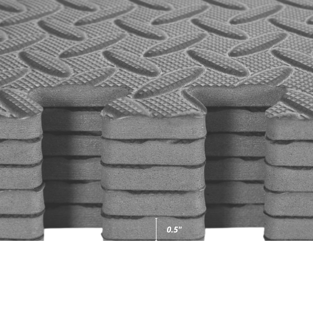 HAJEX Interlocking Exercise Gym Floor Mat - Pack of 6 - Jack Righteous