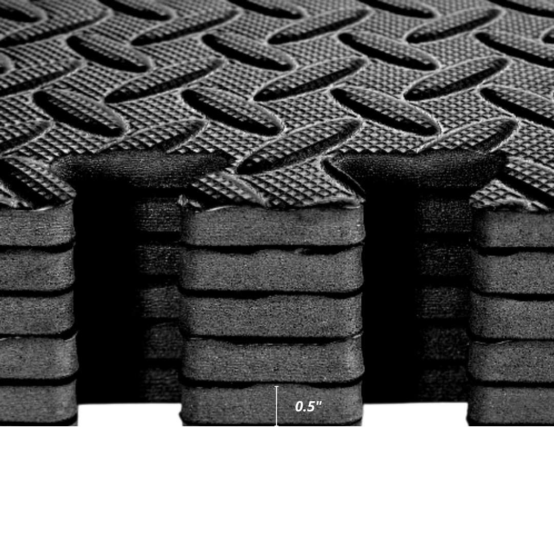 HAJEX Interlocking Exercise Gym Floor Mat - Pack of 6 - Jack Righteous