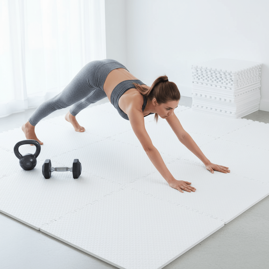 HAJEX Interlocking Exercise Gym Floor Mat - Pack of 6 - Jack Righteous