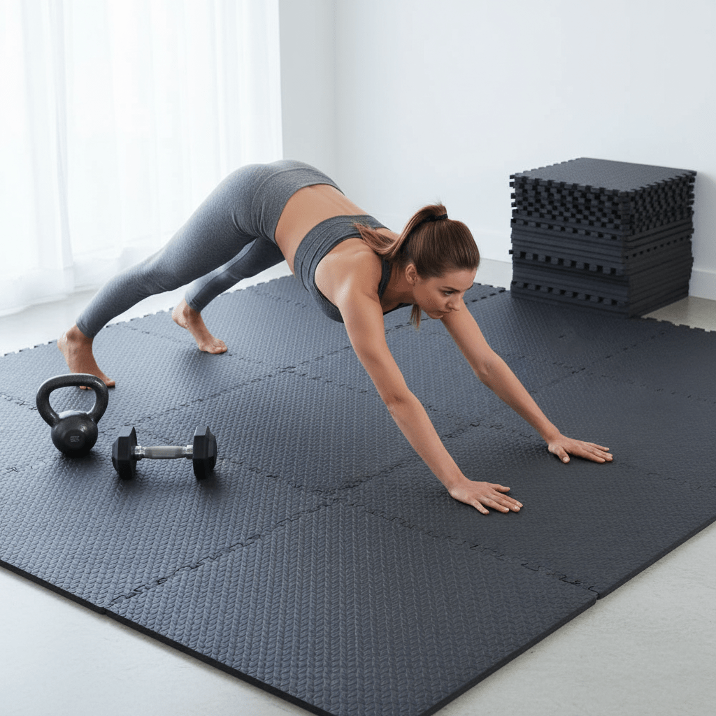 HAJEX Interlocking Exercise Gym Floor Mat - Pack of 6 - Jack Righteous