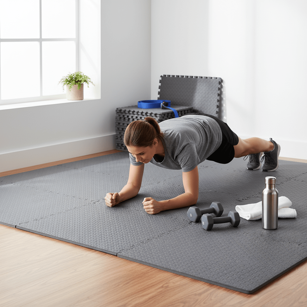 HAJEX Interlocking Exercise Gym Floor Mat - Pack of 6 - Jack Righteous