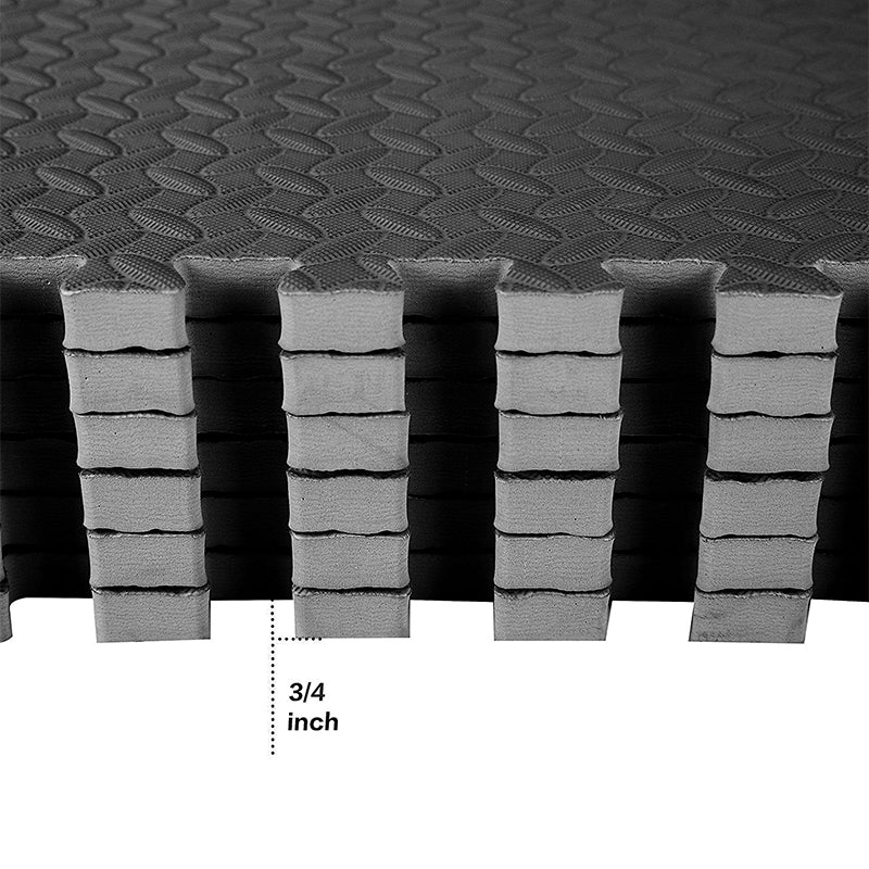 HAJEX Interlocking Exercise Gym Floor Mat - Pack of 6 - Jack Righteous