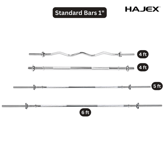 HAJEX Olympic and Standard Barbell Bars with Bearings and High Loading Capacity - Jack Righteous
