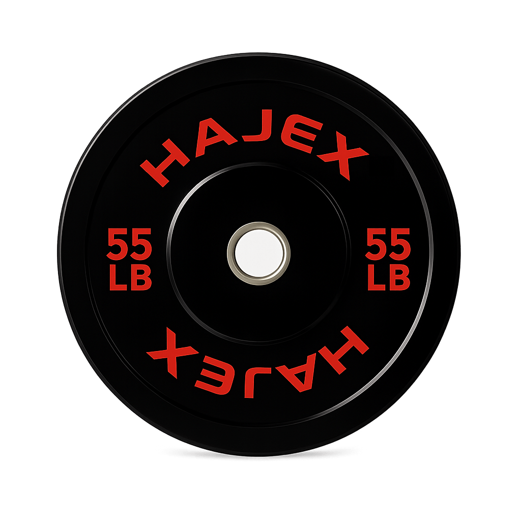 HAJEX Olympic Bumper Weight Plates - 10, 15, 25, 35, 45, 55 LB - Jack Righteous