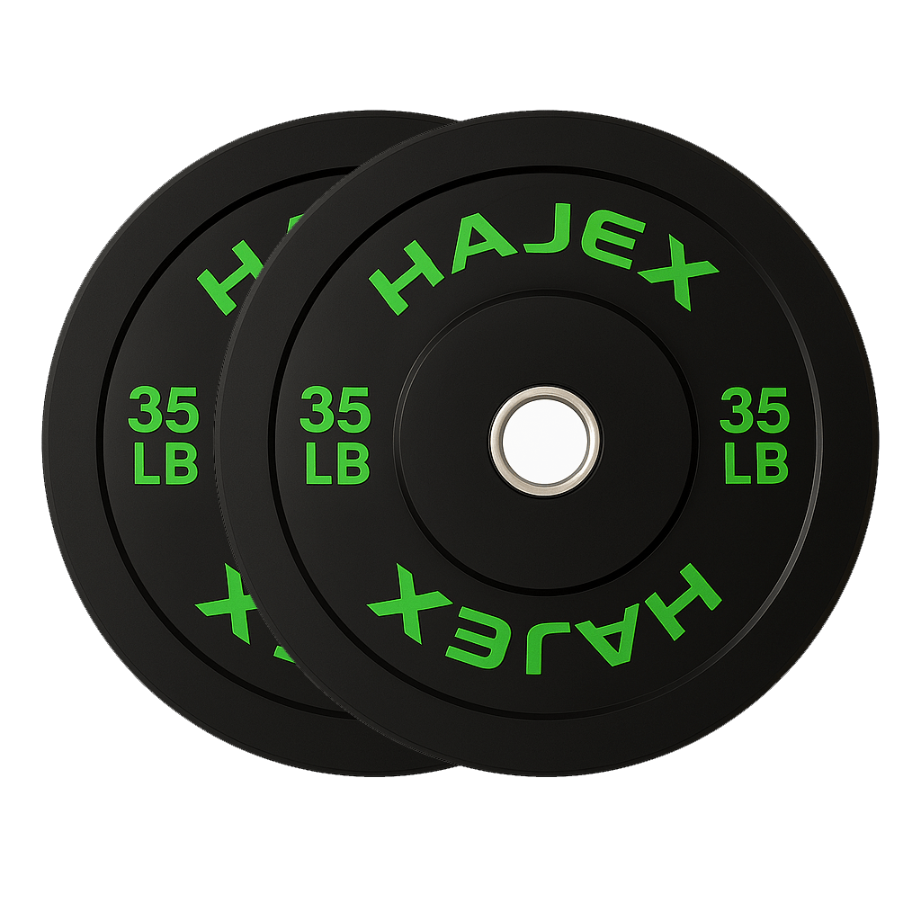 HAJEX Olympic Bumper Weight Plates - 10, 15, 25, 35, 45, 55 LB - Jack Righteous