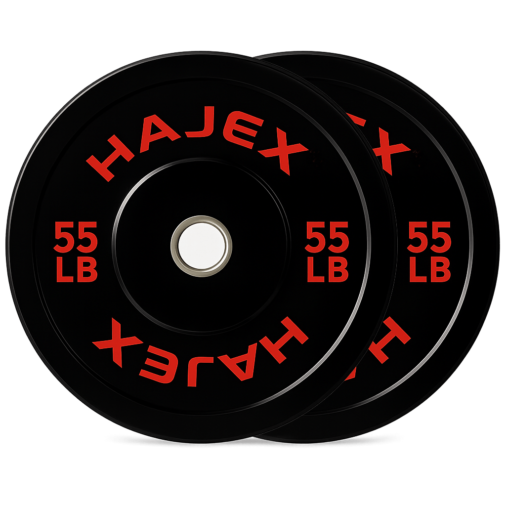 HAJEX Olympic Bumper Weight Plates - 10, 15, 25, 35, 45, 55 LB - Jack Righteous
