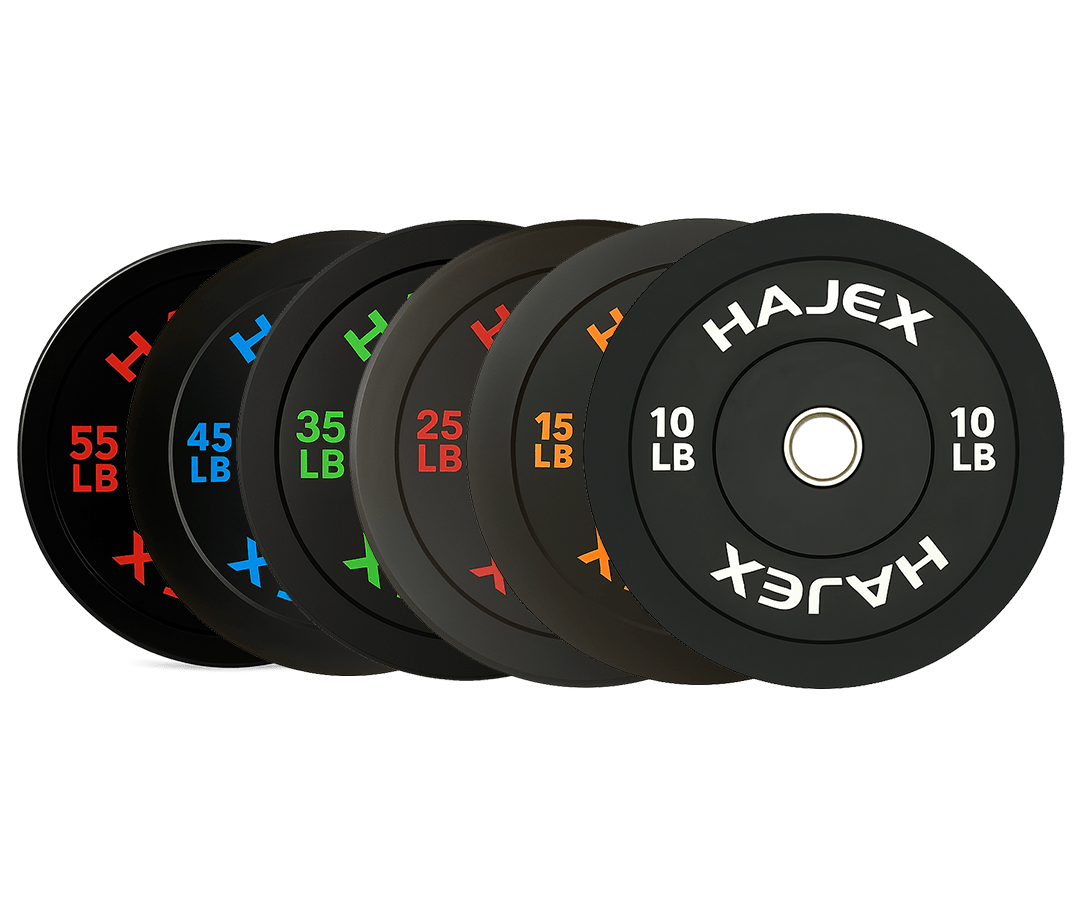 HAJEX Olympic Bumper Weight Plates - 10, 15, 25, 35, 45, 55 LB - Jack Righteous