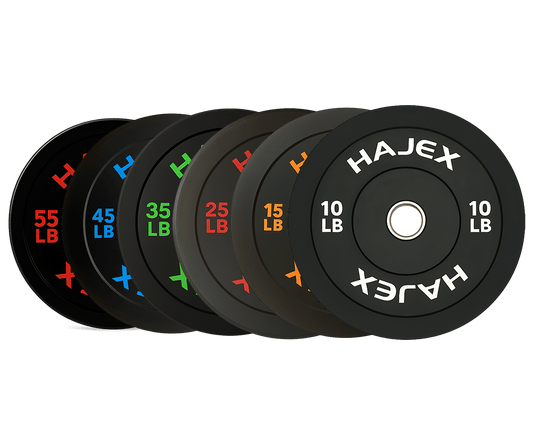 HAJEX Olympic Bumper Weight Plates - 10, 15, 25, 35, 45, 55 LB - Jack Righteous
