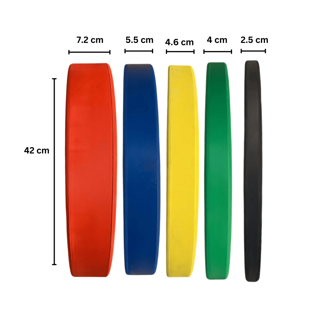 HAJEX Olympic Competition Steel Hub Bumper Plates Colored - 15, 25, 35, 45, 55 LB - Jack Righteous