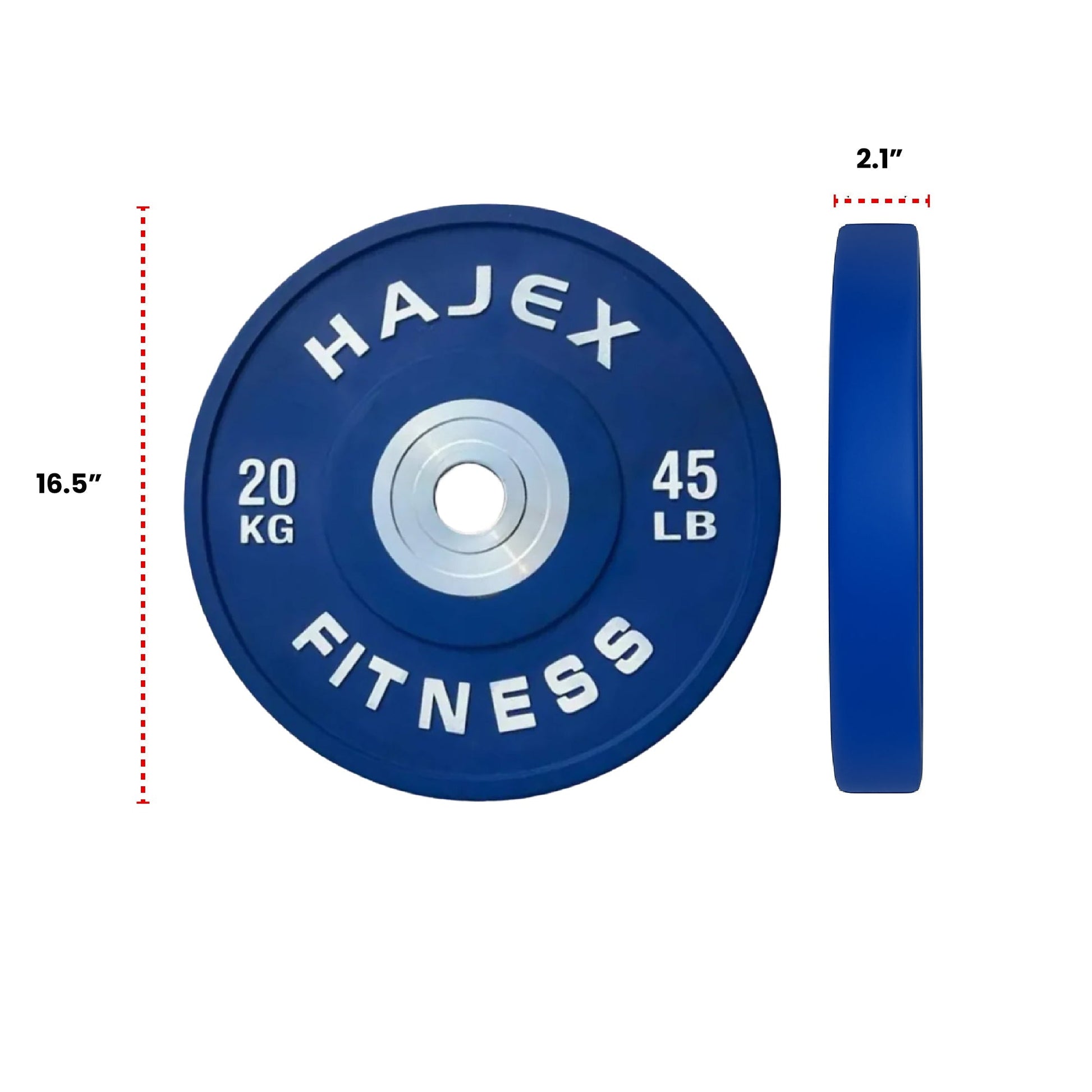 HAJEX Olympic Competition Steel Hub Bumper Plates Colored - 15, 25, 35, 45, 55 LB - Jack Righteous