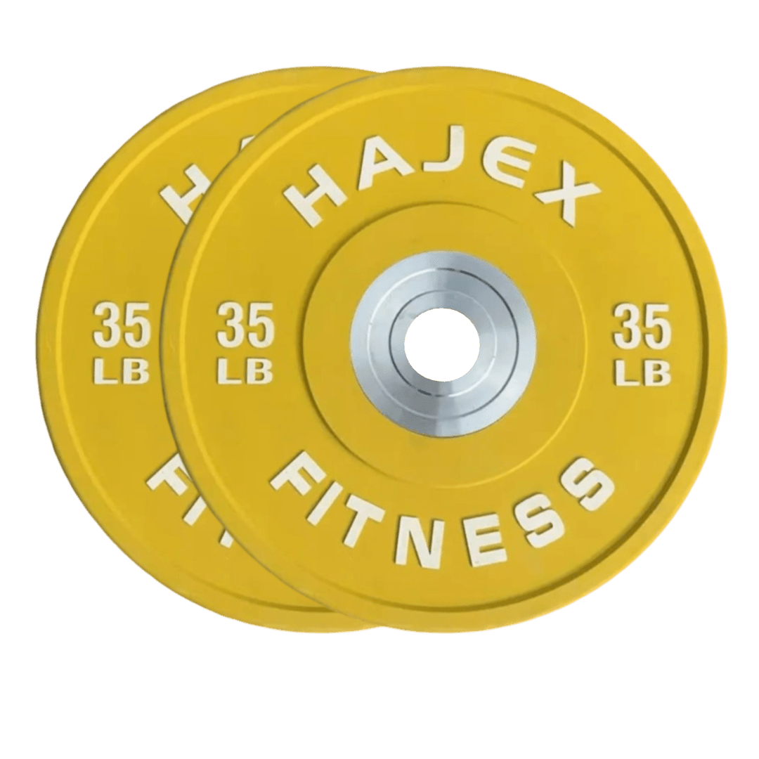 HAJEX Olympic Competition Steel Hub Bumper Plates Colored - 15, 25, 35, 45, 55 LB - Jack Righteous
