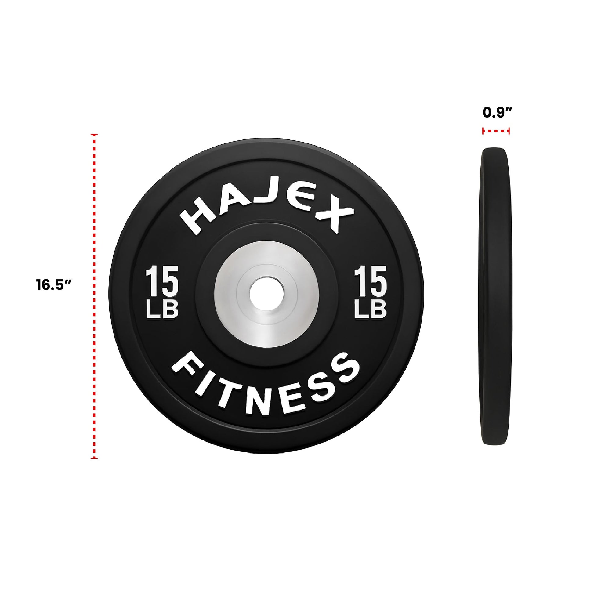 HAJEX Olympic Competition Steel Hub Bumper Plates Colored - 15, 25, 35, 45, 55 LB - Jack Righteous