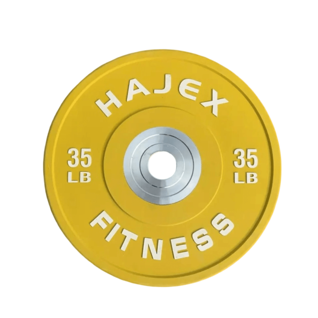 HAJEX Olympic Competition Steel Hub Bumper Plates Colored - 15, 25, 35, 45, 55 LB - Jack Righteous