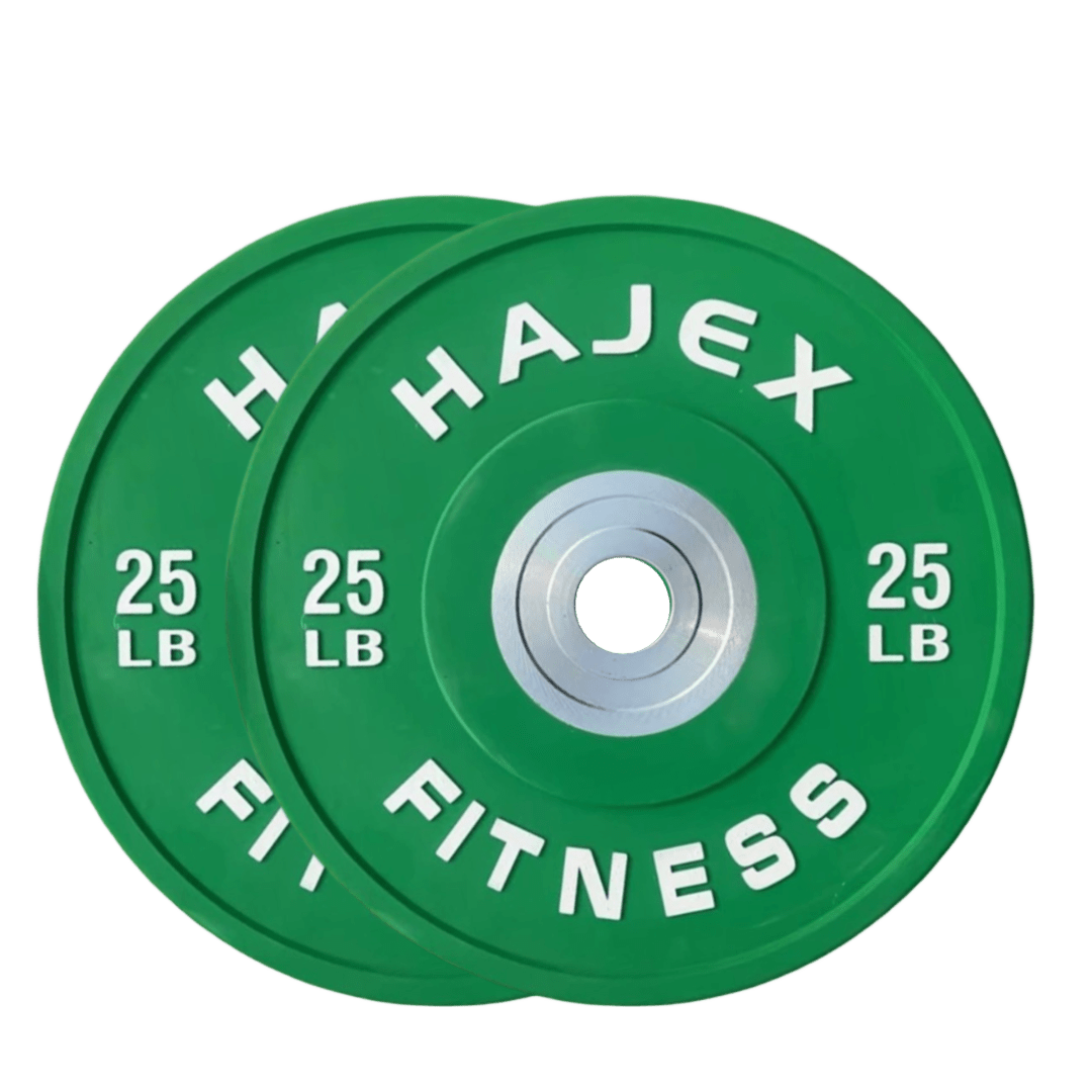 HAJEX Olympic Competition Steel Hub Bumper Plates Colored - 15, 25, 35, 45, 55 LB - Jack Righteous