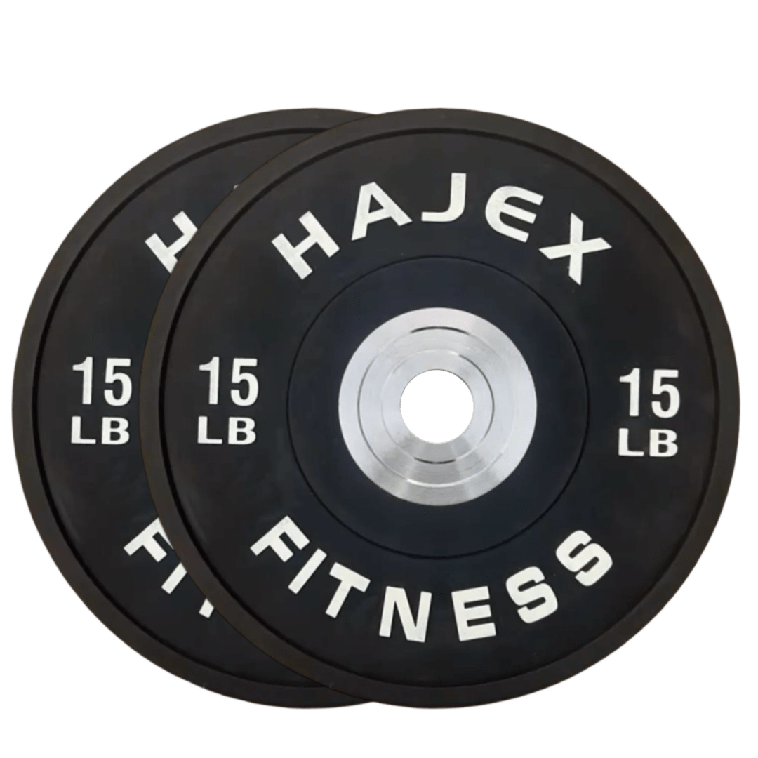 HAJEX Olympic Competition Steel Hub Bumper Plates Colored - 15, 25, 35, 45, 55 LB - Jack Righteous