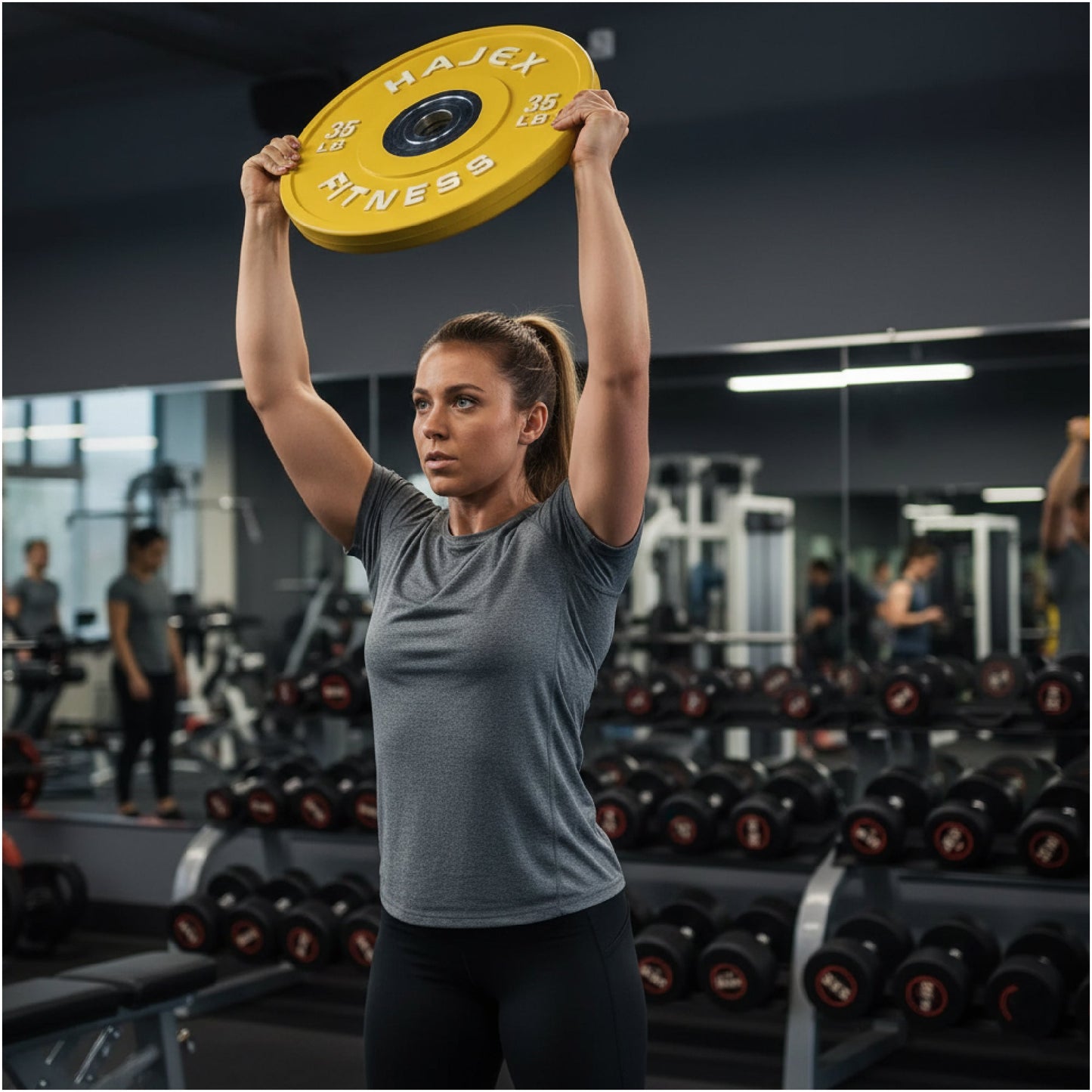 HAJEX Olympic Competition Steel Hub Bumper Plates Colored - 15, 25, 35, 45, 55 LB - Jack Righteous